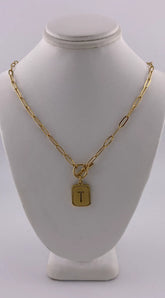 Initial Necklace - T